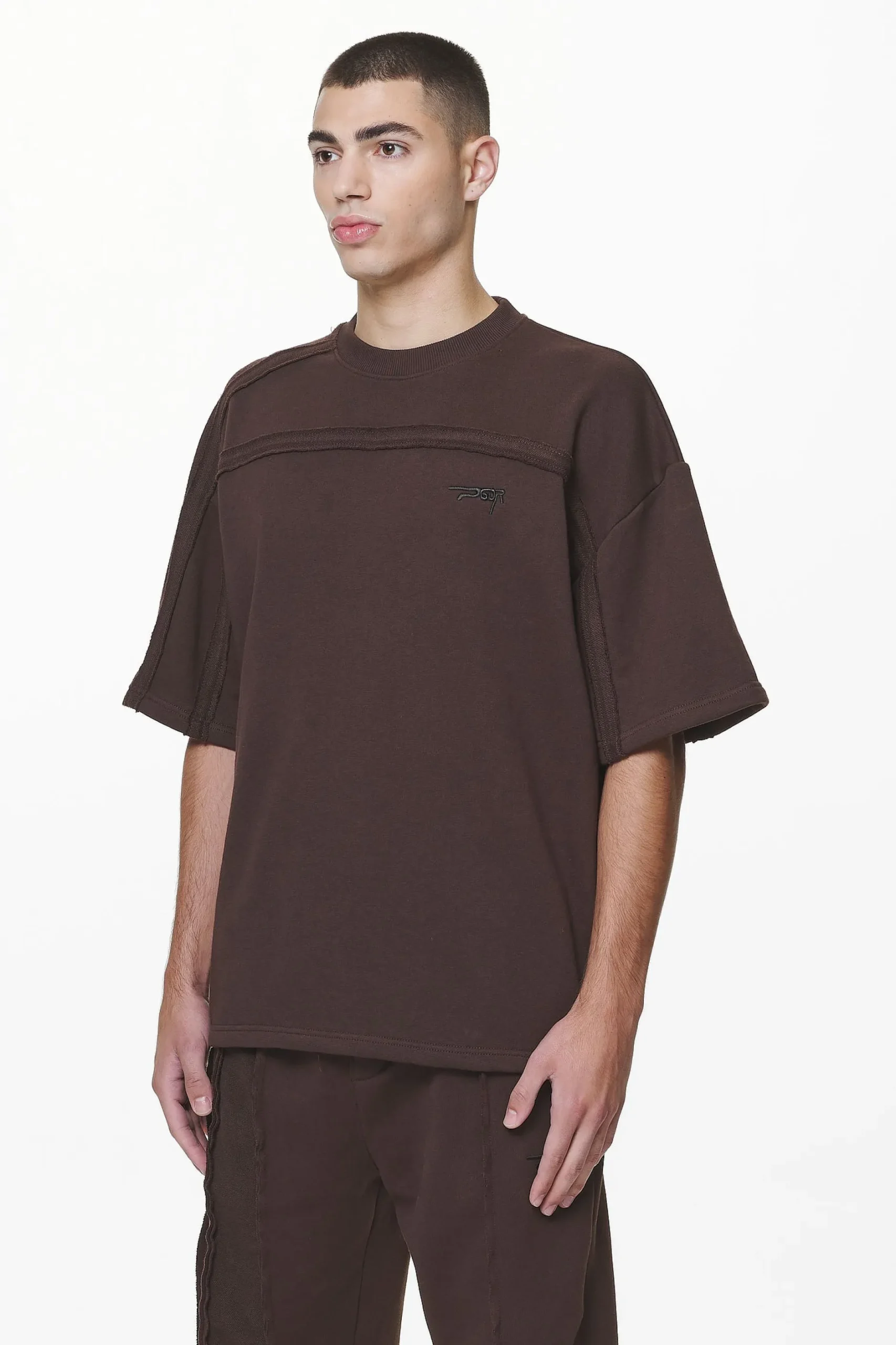Pegador Tees|Abart Inside Out Boxy Tee Washed Oak Brown