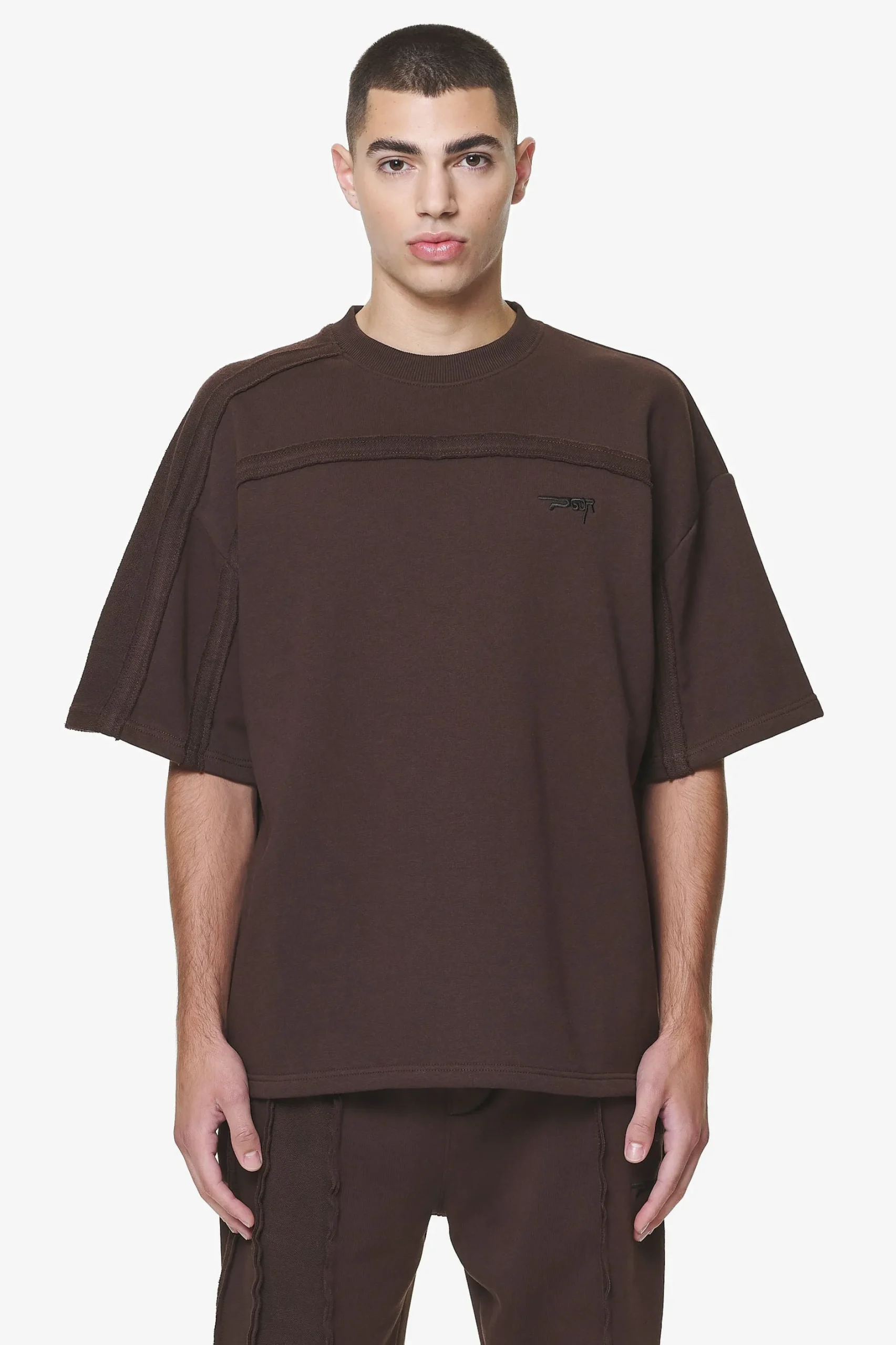 Pegador Tees|Abart Inside Out Boxy Tee Washed Oak Brown