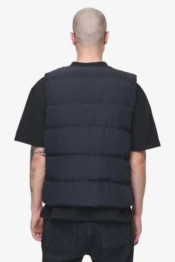 Pegador Vests|Aberdeen Round Neck Puffer Vest Black Ink