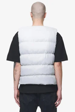 Pegador Vests|Aberdeen Round Neck Puffer Vest Dusk Grey