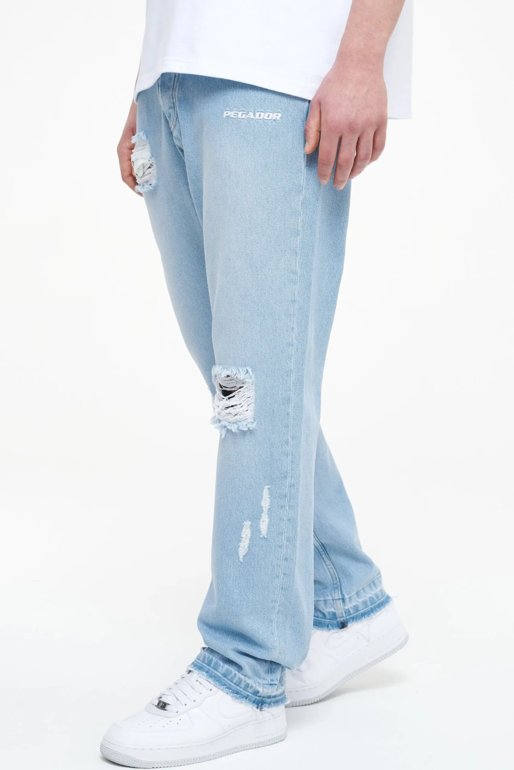 Pegador Jeans|Abott Wide Jeans Washed Blue
