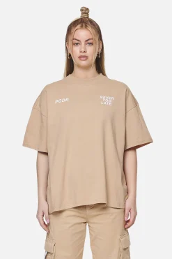 Pegador Tees|Airville Heavy Oversized Tee Washed Safari Sand