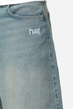 Pegador Shorts|Alcoa Jorts Washed vintage blue