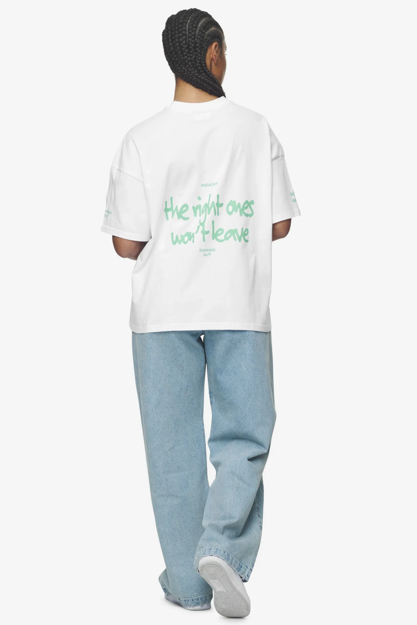 Pegador Tees|Aleja Heavy Oversized Tee White