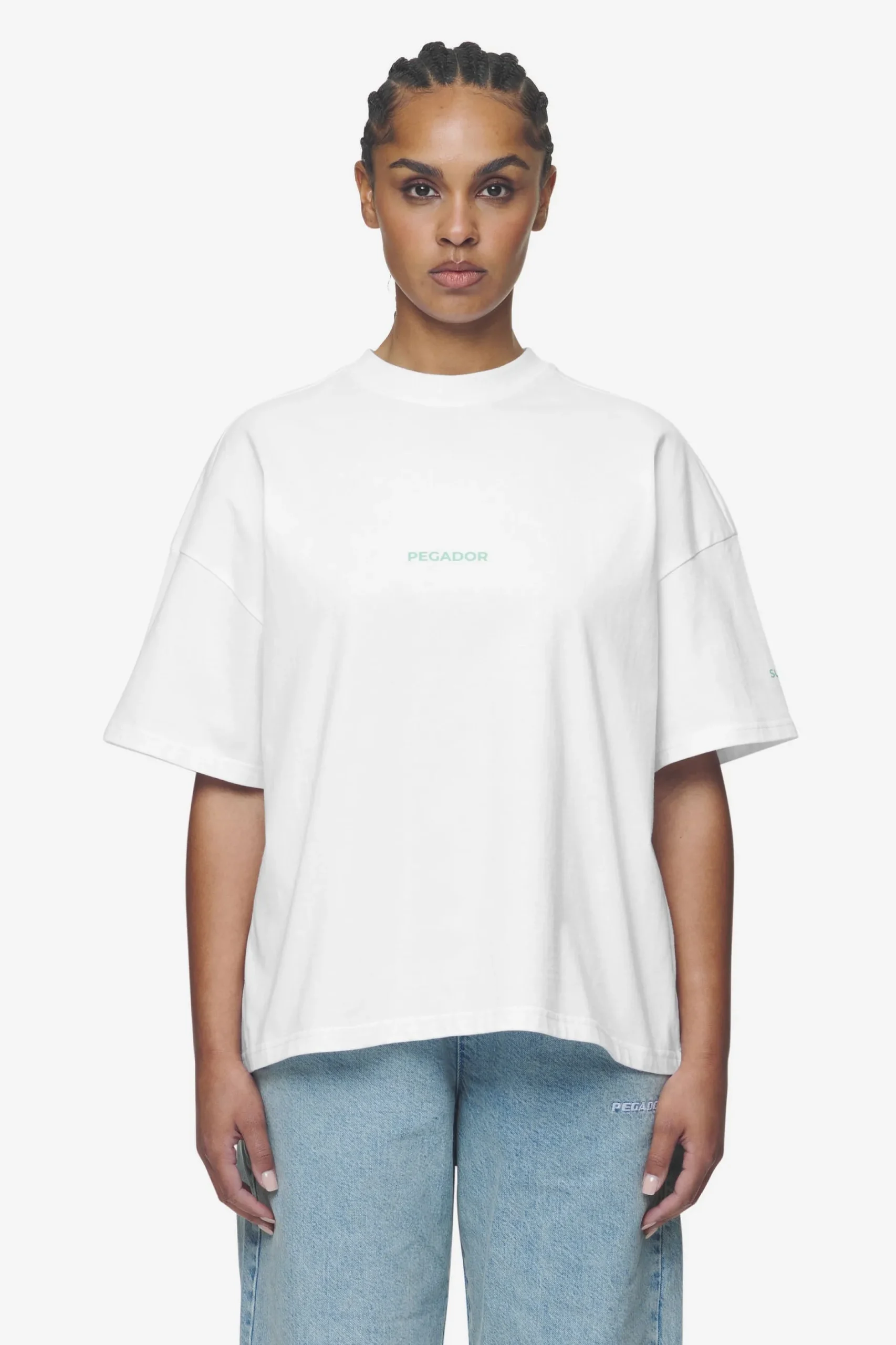 Pegador Tees|Aleja Heavy Oversized Tee White