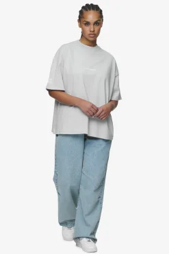 Pegador Tees|Aleja Heavy Oversized Tee Washed sky grey