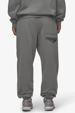 Pegador Pants|Amira High Waisted Sweat Pants Washed Deep Grey Black