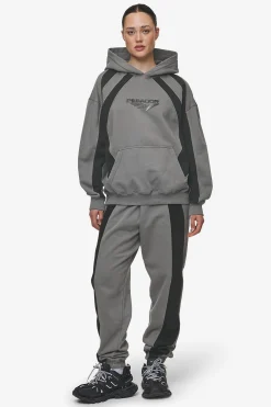 Pegador Hoodies|Amira Oversized Hoodie Washed Deep Grey Black