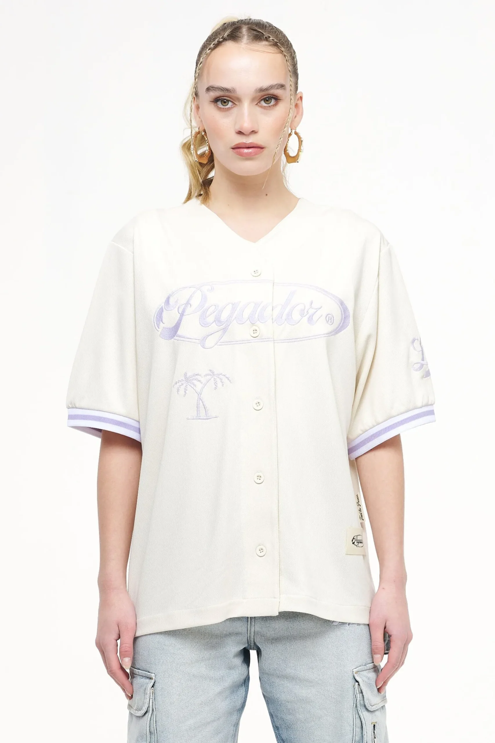 Pegador Shirts|Angeles Oversize Baseball Shirt Angels Cream