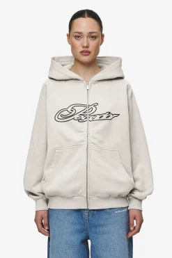 Pegador Hoodies|Zip Hoodies|Anna Oversized Sweat Jacket Washed Moon Grey