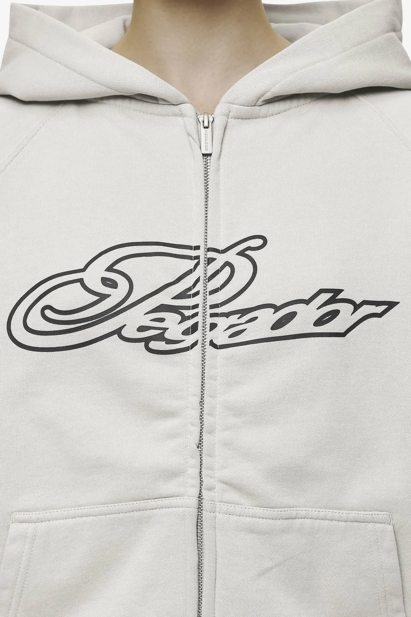 Pegador Hoodies|Zip Hoodies|Anna Oversized Sweat Jacket Washed Moon Grey
