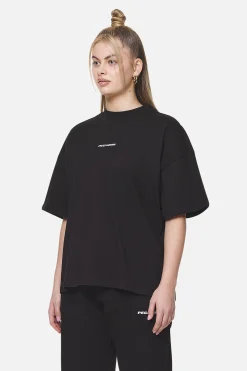 Pegador Tees|Arendal Logo Heavy Oversized Tee  Black White