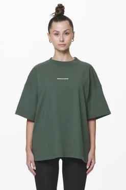 Pegador Tees|Arendal Logo Heavy Oversized Tee Washed Sage Green