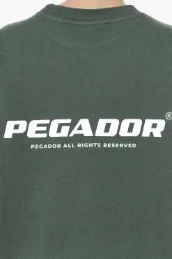 Pegador Tees|Arendal Logo Heavy Oversized Tee Washed Sage Green