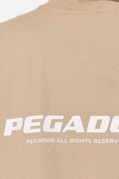 Pegador Tees|Arendal Logo Heavy Oversized Tee Washed Safari Sand White