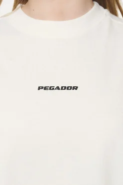 Pegador Tees|Arendal Logo Heavy Oversized Tee  Washed Coconut Milk Black