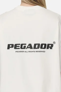 Pegador Tees|Arendal Logo Heavy Oversized Tee  Washed Coconut Milk Black