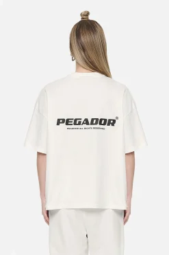 Pegador Tees|Arendal Logo Heavy Oversized Tee  Washed Coconut Milk Black