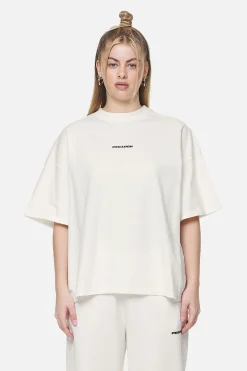 Pegador Tees|Arendal Logo Heavy Oversized Tee  Washed Coconut Milk Black