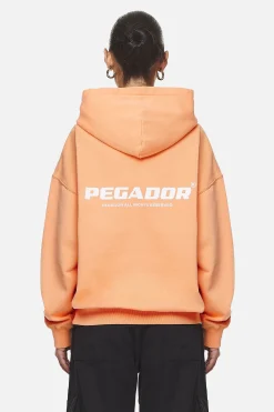 Pegador Hoodies|Atna Logo Oversized Hoodie Washed Apricot White