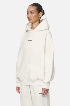 Pegador Hoodies|Atna Logo Oversized Hoodie Washed Coconut Milk Black