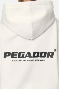 Pegador Hoodies|Atna Logo Oversized Hoodie Washed Coconut Milk Black
