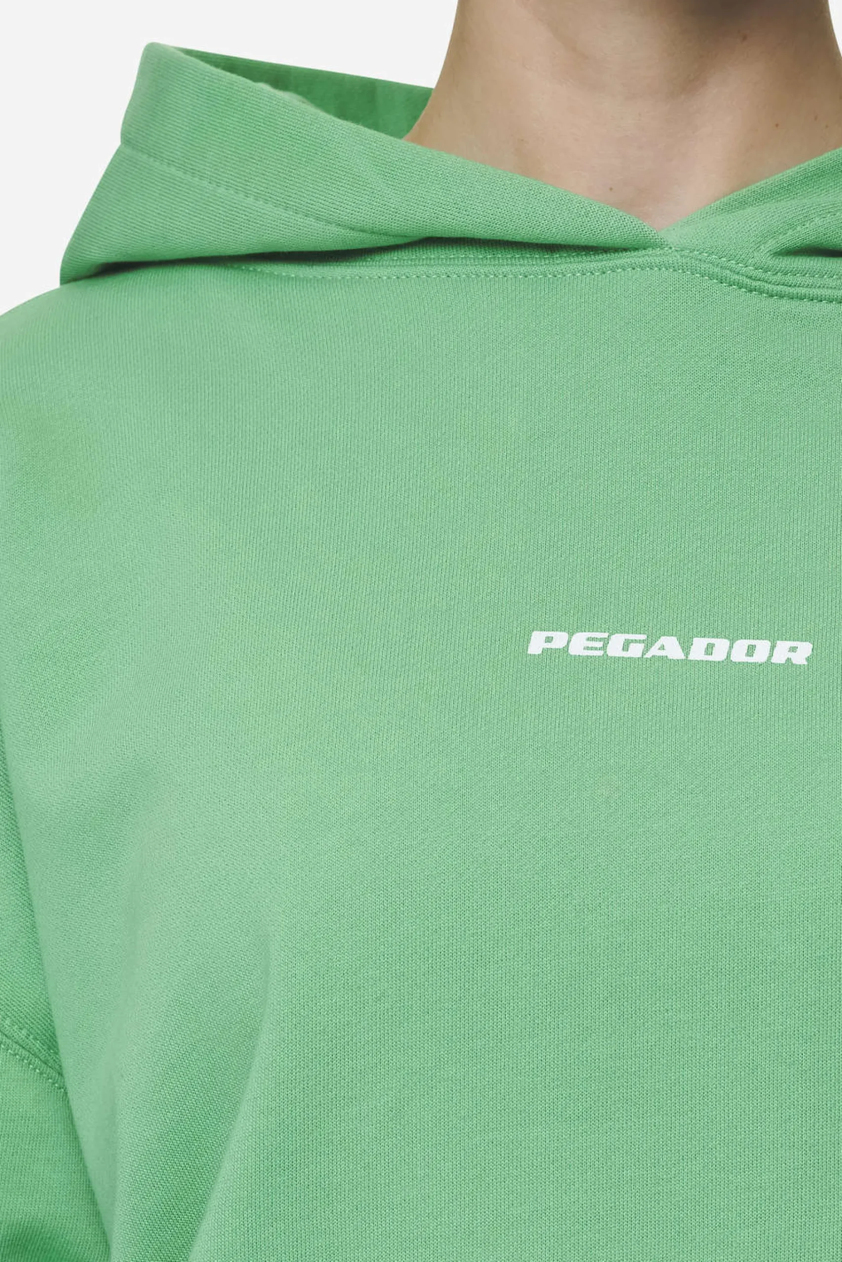 Pegador Hoodies|Atna Logo Oversized Hoodie White Washed peppermint green