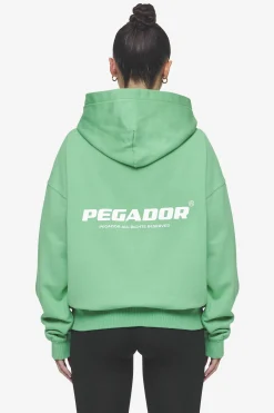 Pegador Hoodies|Atna Logo Oversized Hoodie White Washed peppermint green