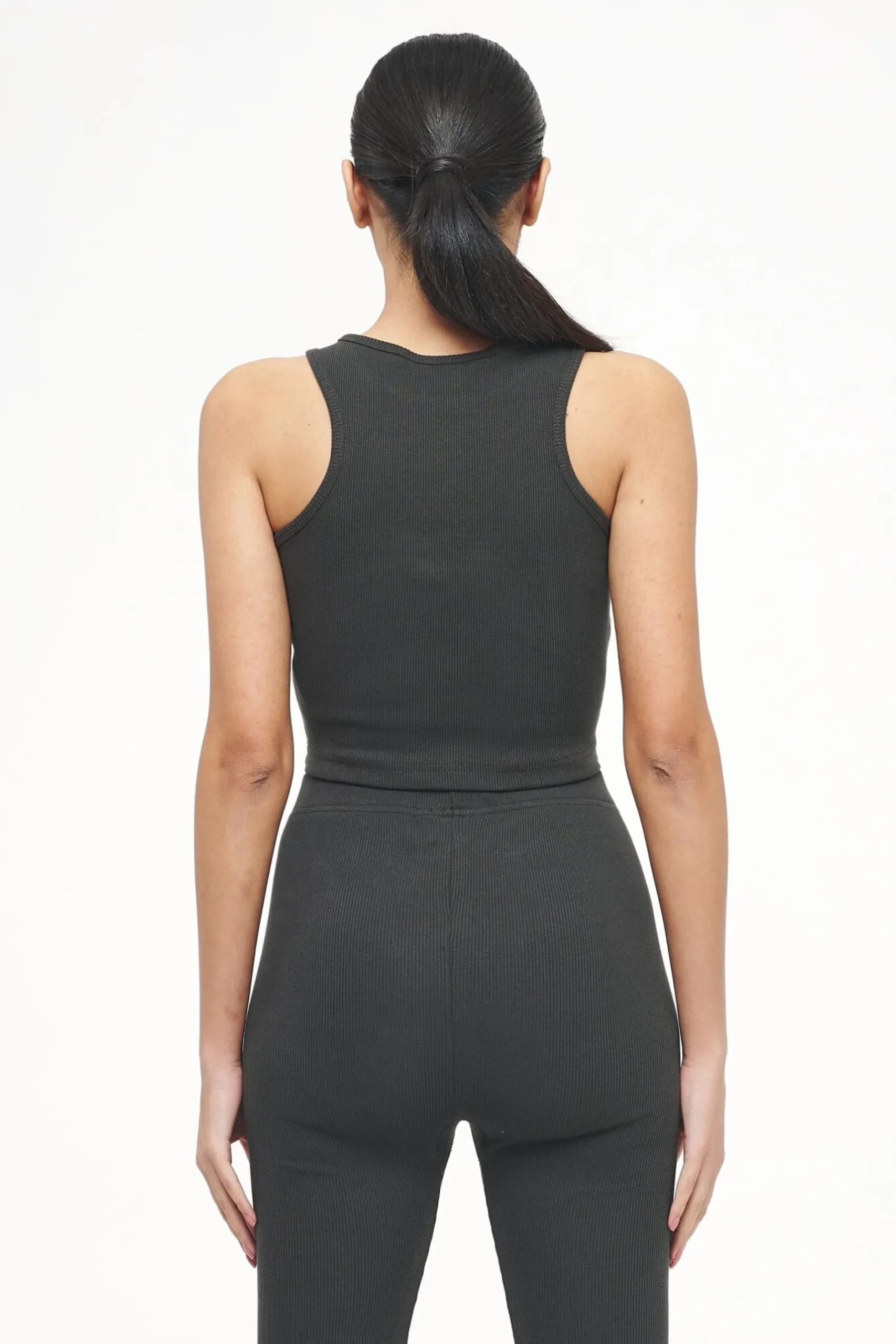 Pegador Tops|Ayla Crop Top Vintage Washed Iron Grey