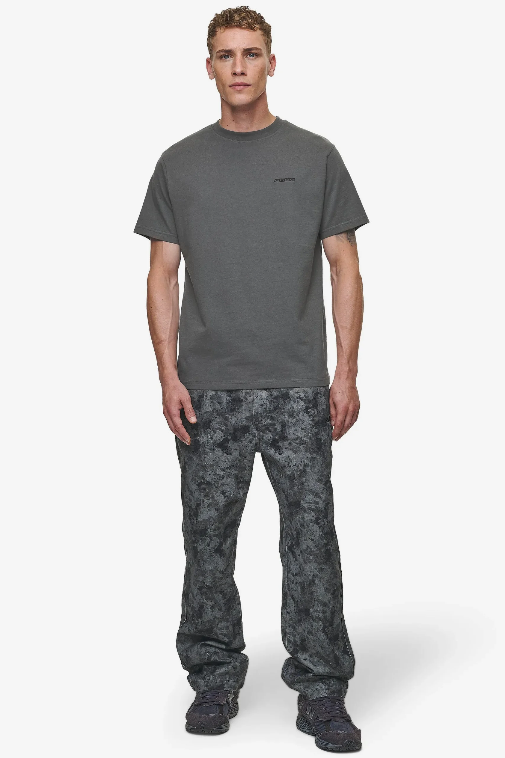Pegador Tees|Bane Slim Tee Washed Anthracite