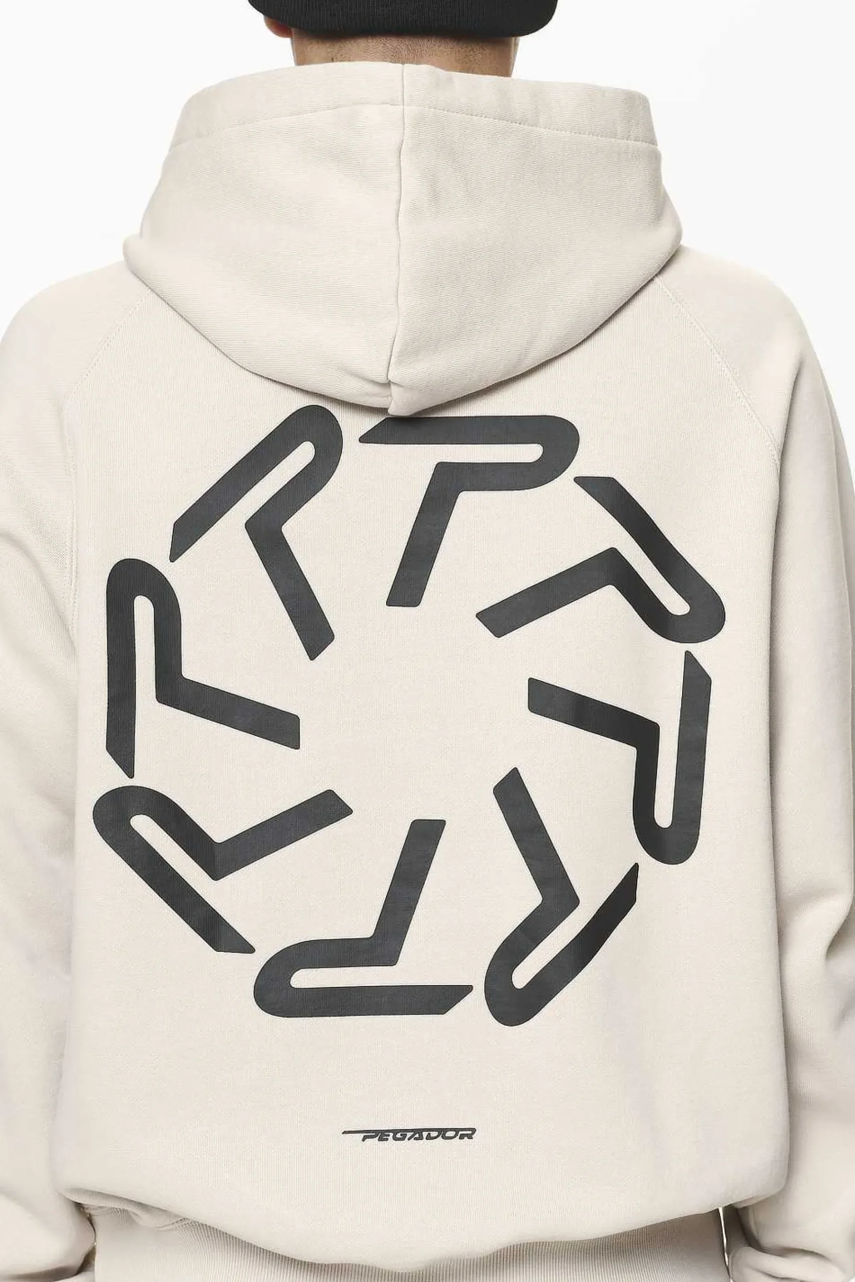 Pegador Hoodies|Barone Raglan Hoodie Washed Dust Cream