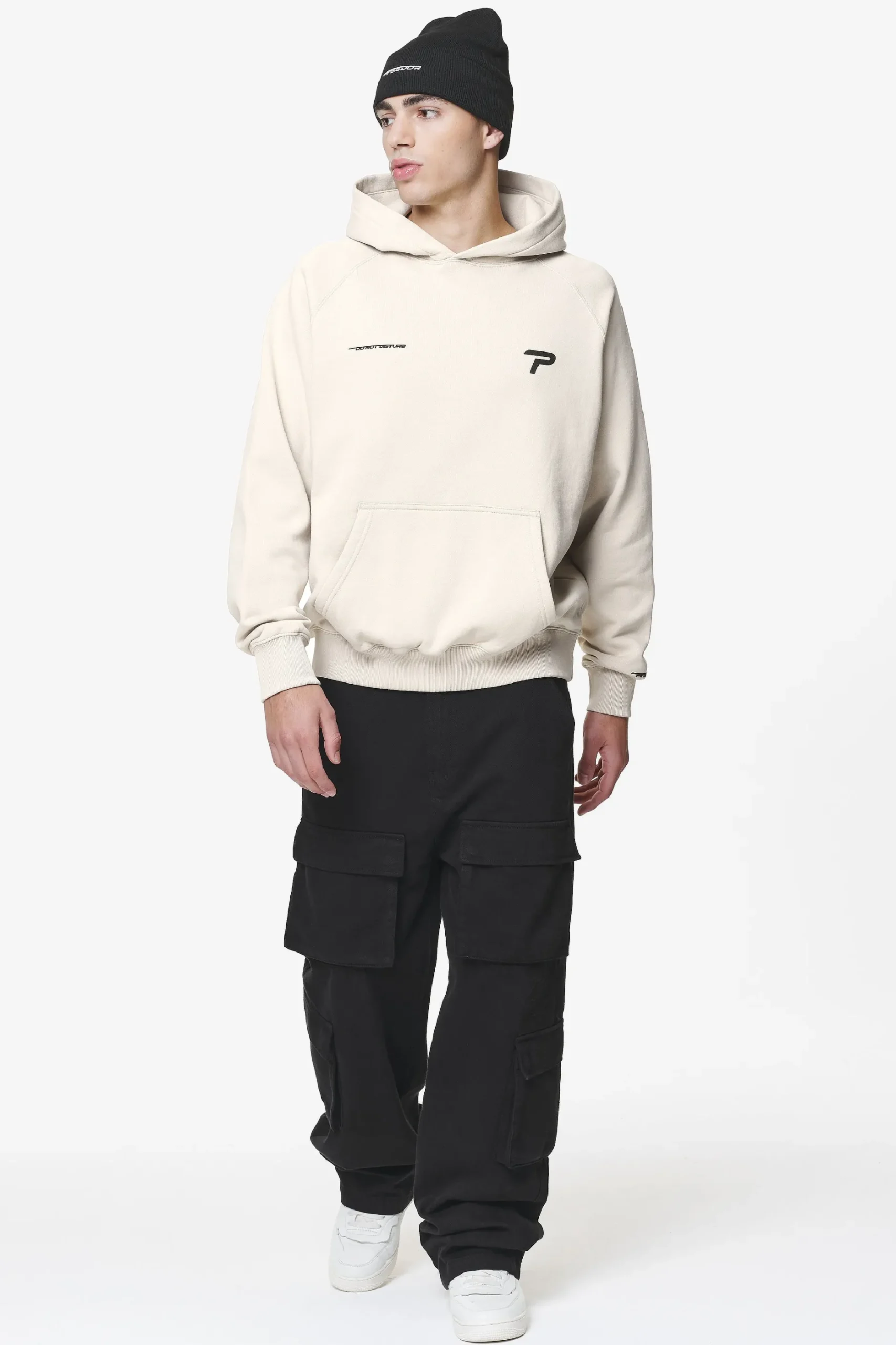 Pegador Hoodies|Barone Raglan Hoodie Washed Dust Cream