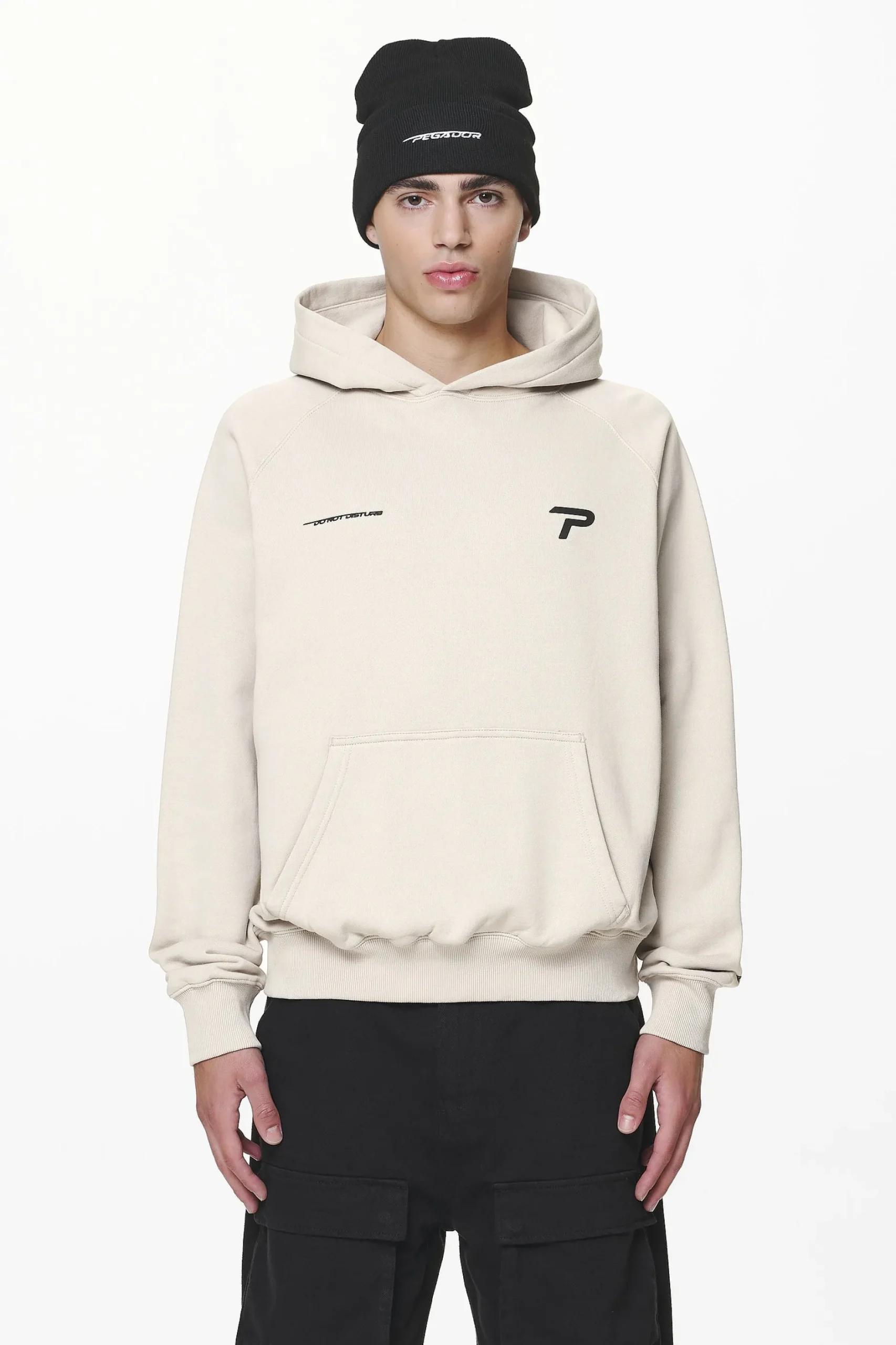 Pegador Hoodies|Barone Raglan Hoodie Washed Dust Cream