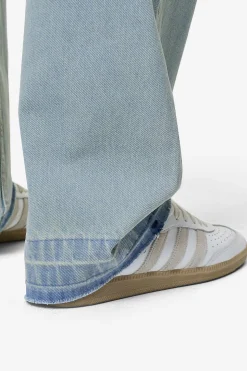 Pegador Jeans|Barrow Wide Baggy Jeans Sand Washed Blue