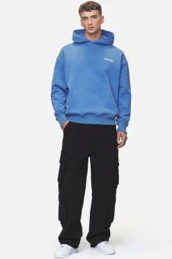 Pegador Hoodies|Bass Oversized Hoodie Washed Retro Blue