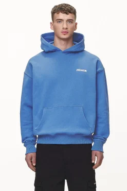 Pegador Hoodies|Bass Oversized Hoodie Washed Retro Blue