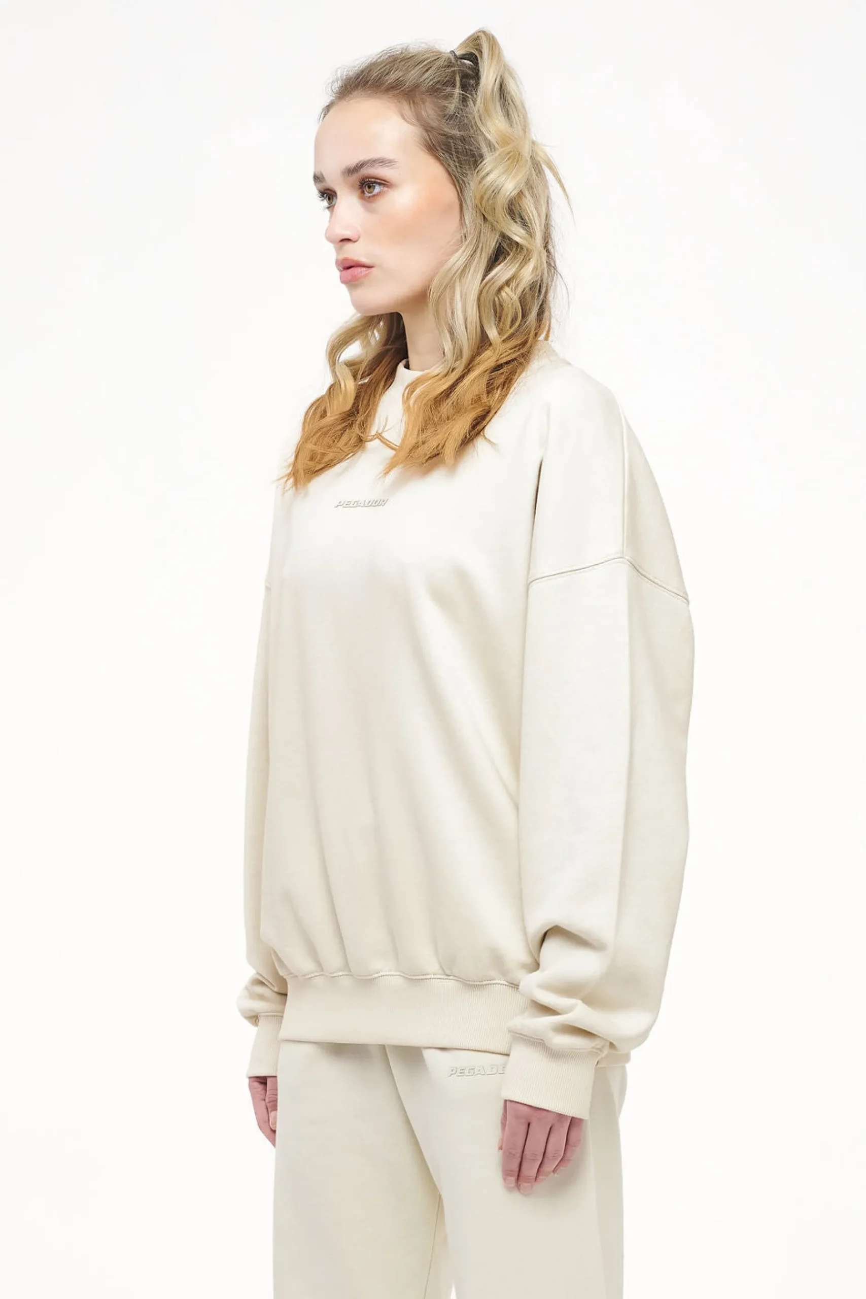 Pegador Sweaters|Bay Oversized Sweater Vintage Washed Angels Cream Gum