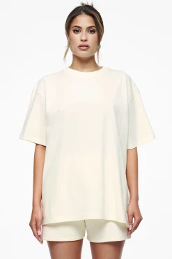 Pegador Tees|Bel Air Heavy Oversized Tee Vintage Washed Unbleached Gum
