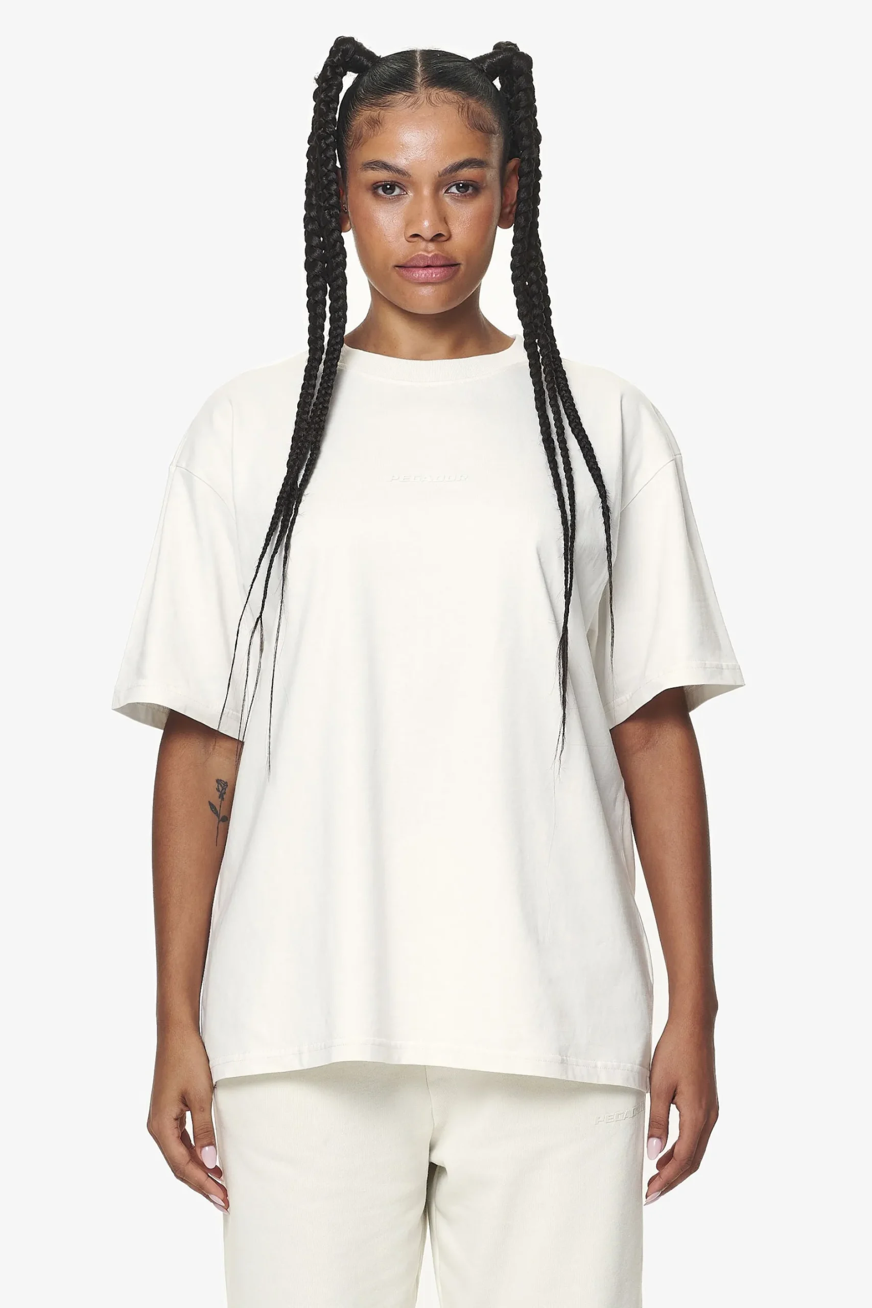 Pegador Tees|Bel Air Heavy Oversized Tee Washed Salty Cream Gum