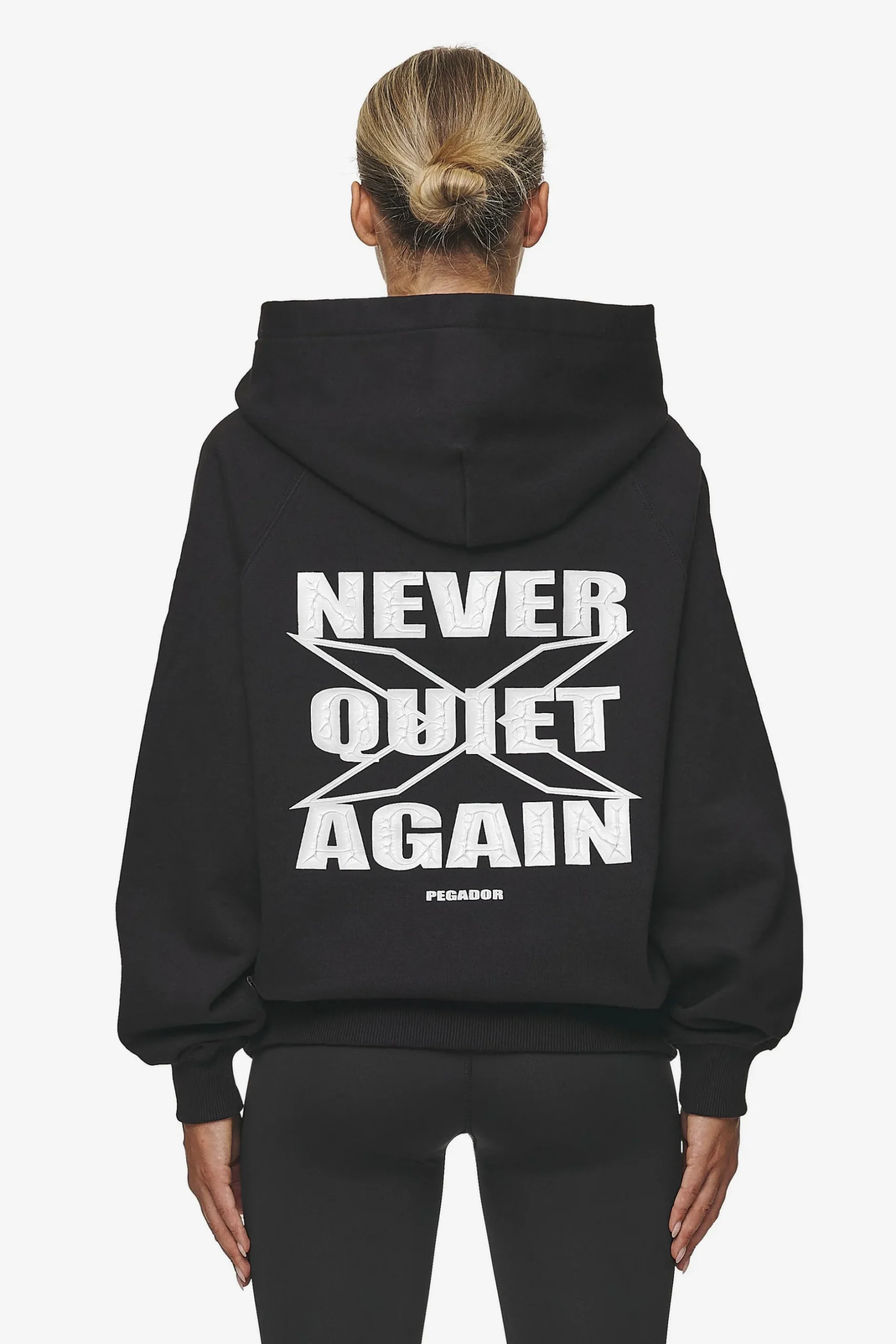Pegador Hoodies|Belly Oversized Hoodie Washed Black