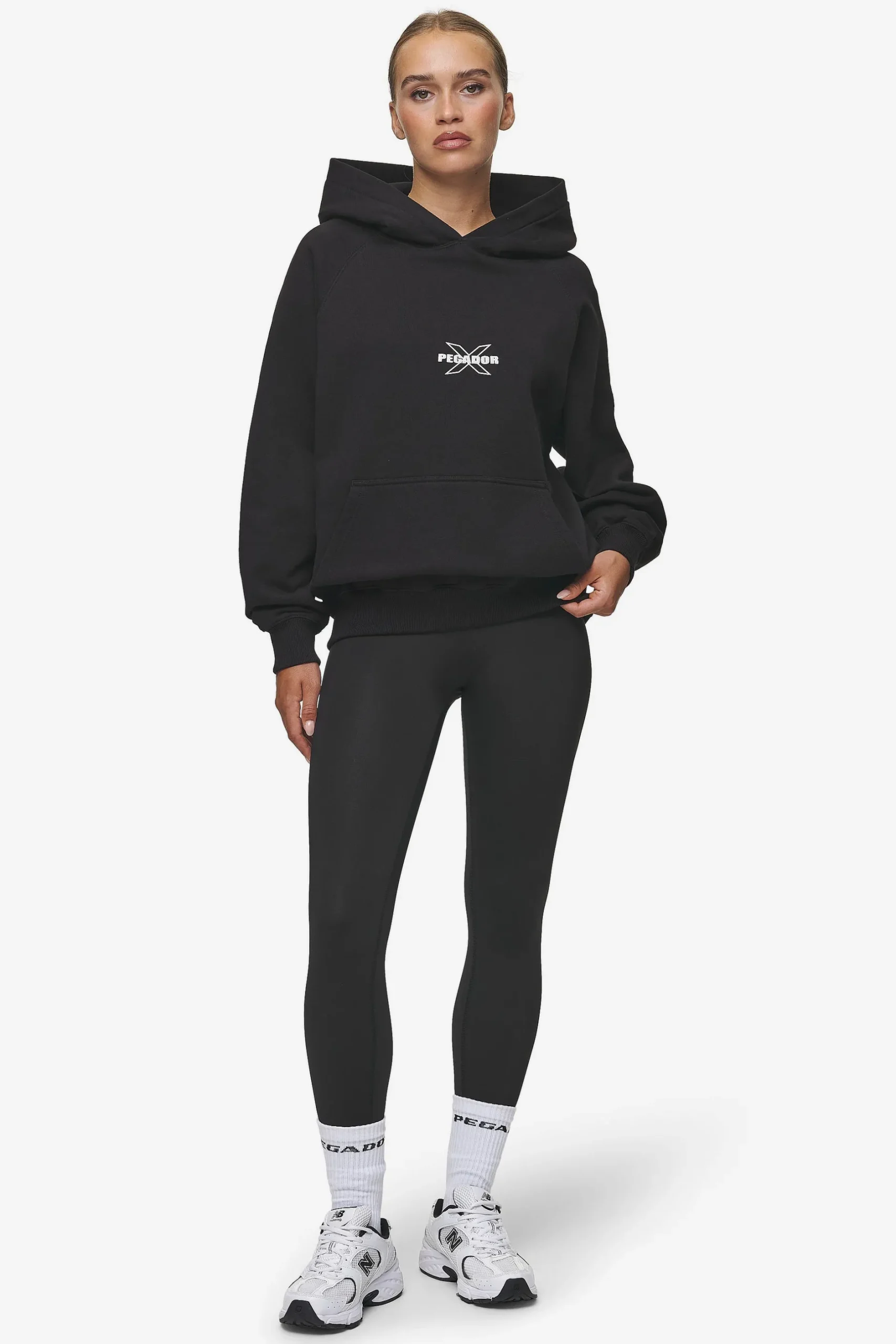 Pegador Hoodies|Belly Oversized Hoodie Washed Black