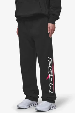 Pegador Pants & Joggers|Blamor Wide Sweat Pants Washed Black