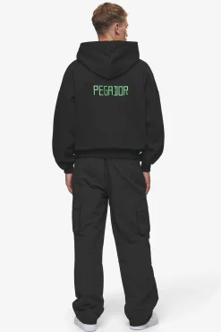 Pegador Hoodies|Bleek Boxy Hoodie Washed Black