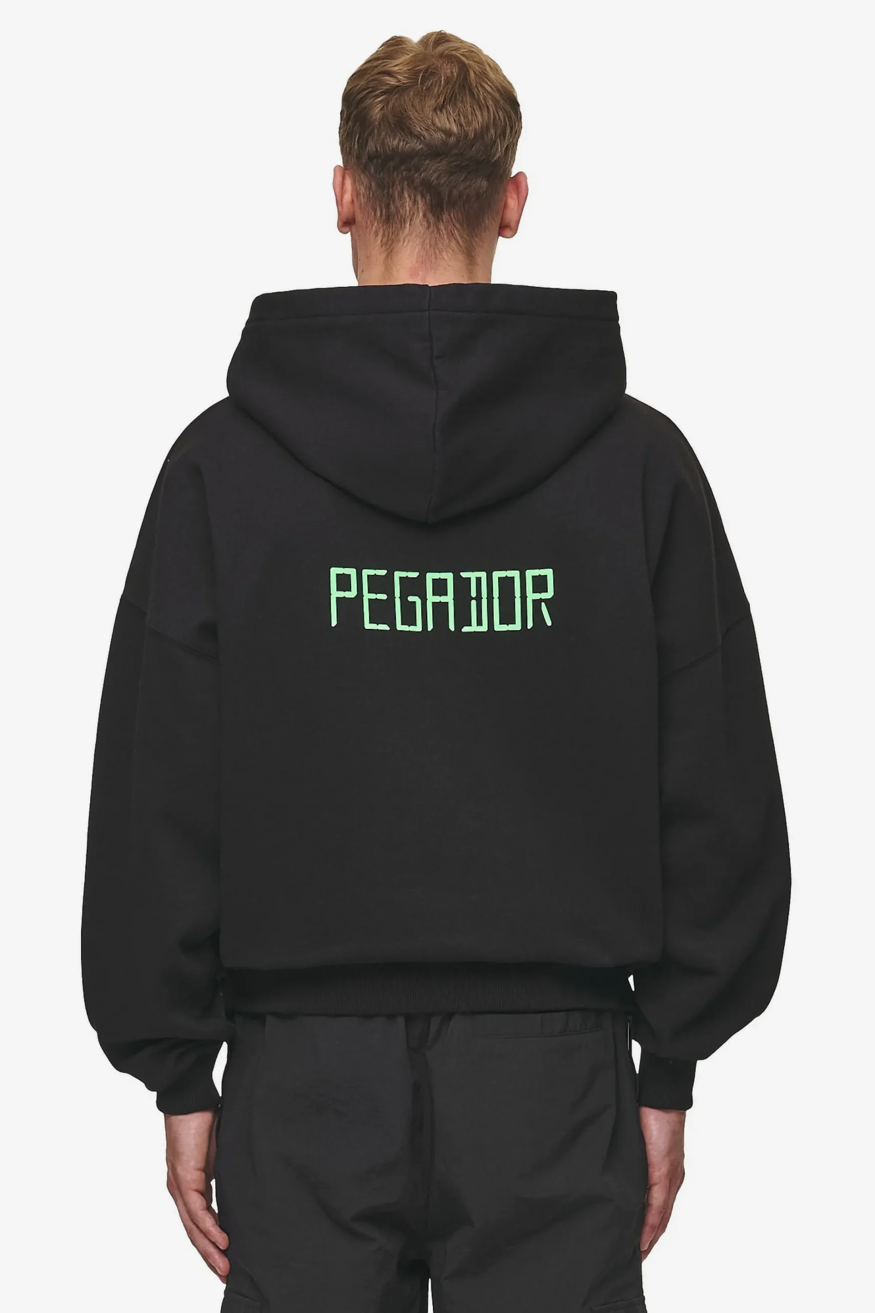 Pegador Hoodies|Bleek Boxy Hoodie Washed Black