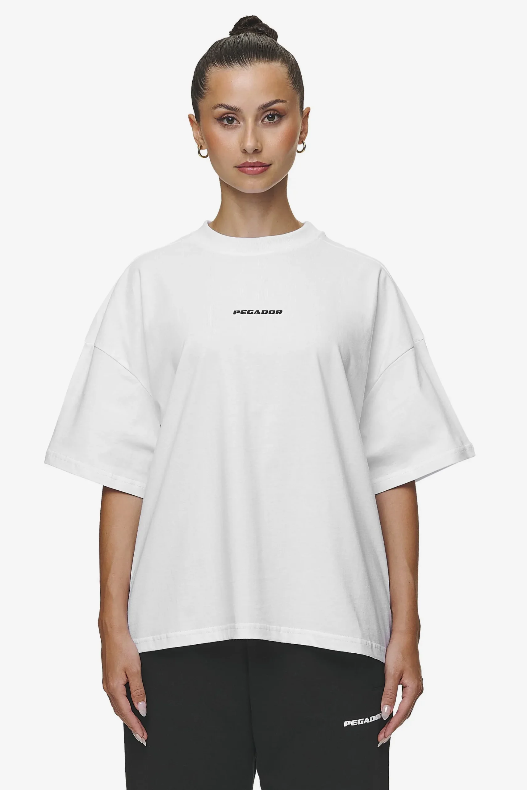 Pegador Tees|Bracy Heavy Oversized Tee Black Gum White