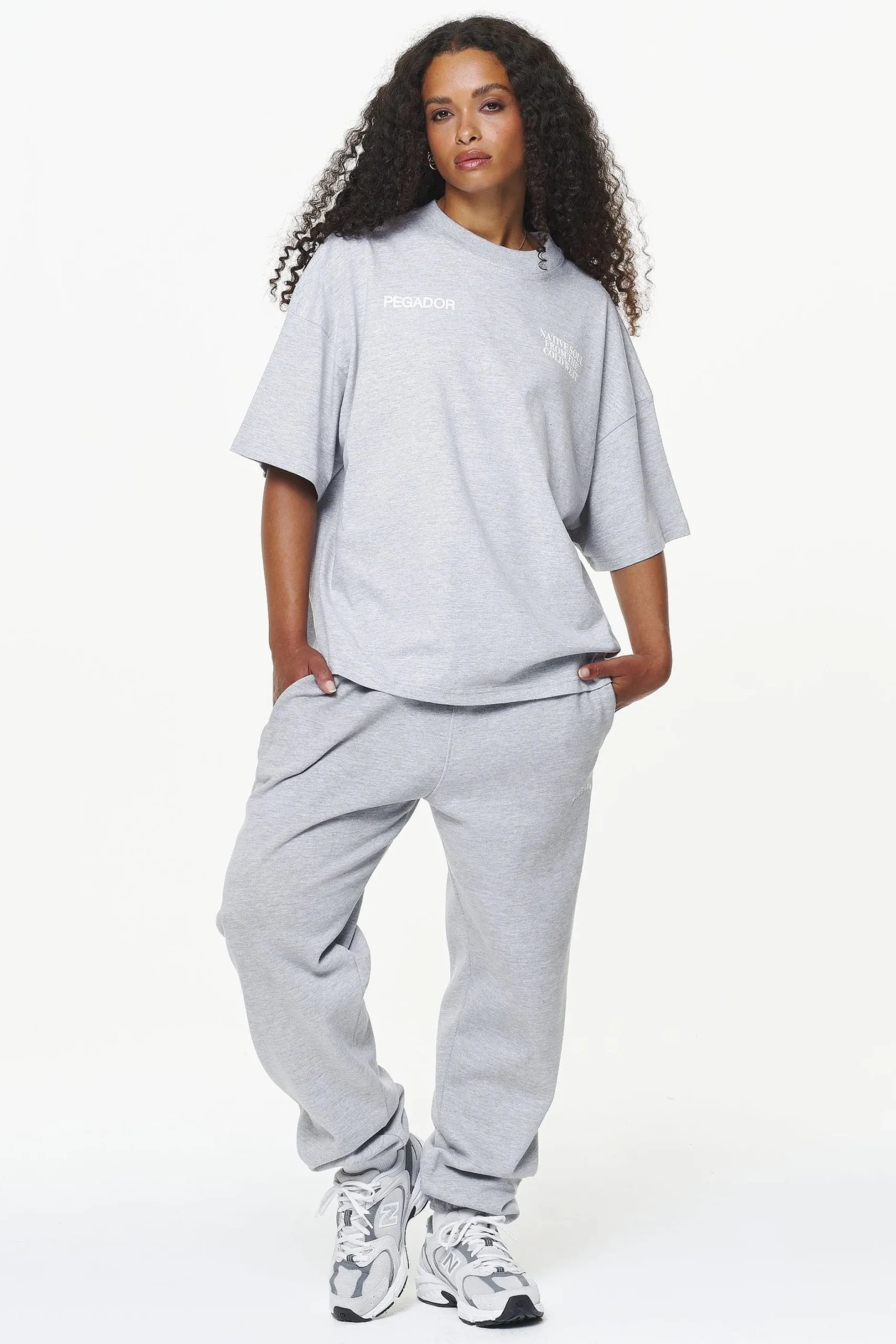Pegador Tees|Cadogan Heavy Oversized Tee Grey Melange