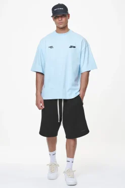 Pegador Tees|Caesar Boxy Tee Vintage Aqua