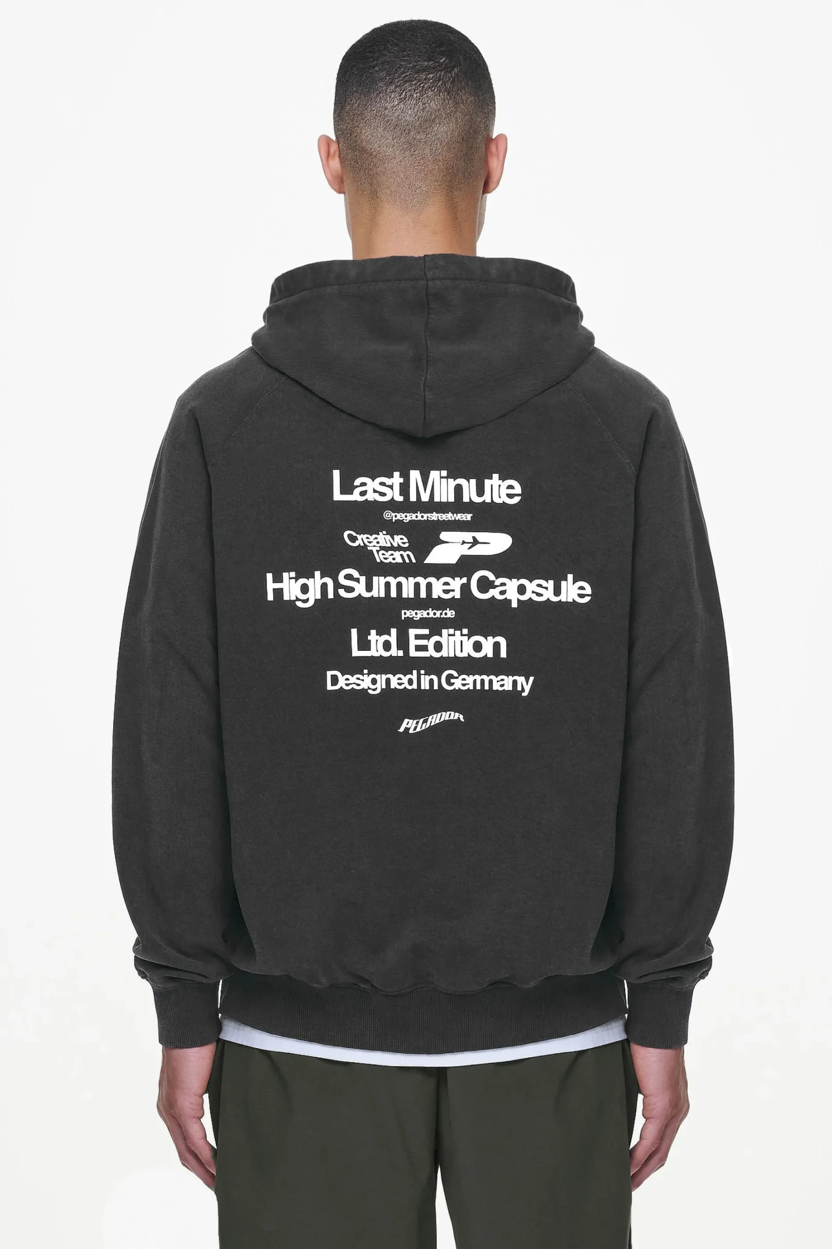 Pegador Hoodies|Zip Hoodies|Caesar Terry Raglan Sweat Jacket Vintage Black