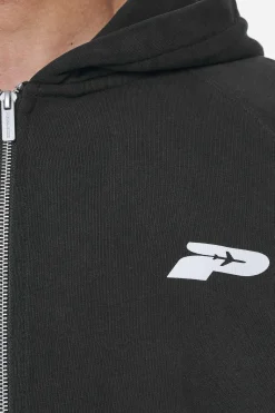 Pegador Hoodies|Zip Hoodies|Caesar Terry Raglan Sweat Jacket Vintage Black