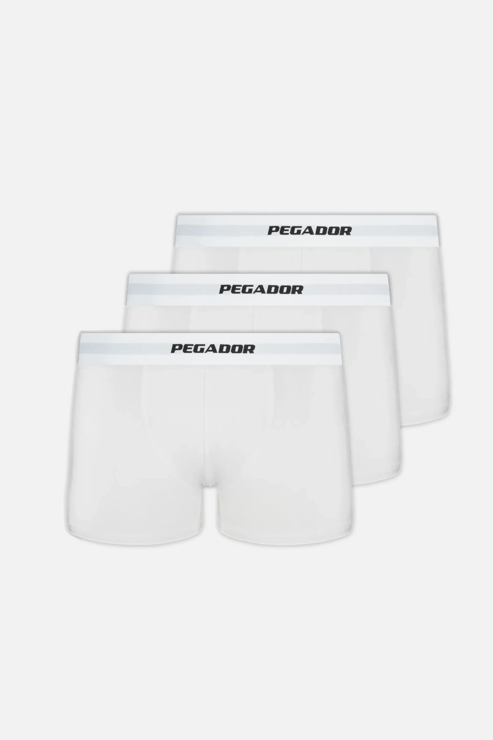 Pegador Underwear|Camino Boxershorts Single Logo 3 Pack White White